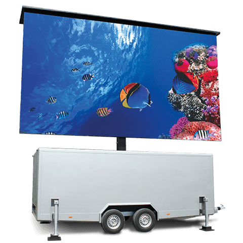 LED Trailer Unilumin Venture 3,9-mm Derzeit größter geschlossener 3,5t LED-Trailer mit Regiekabine
